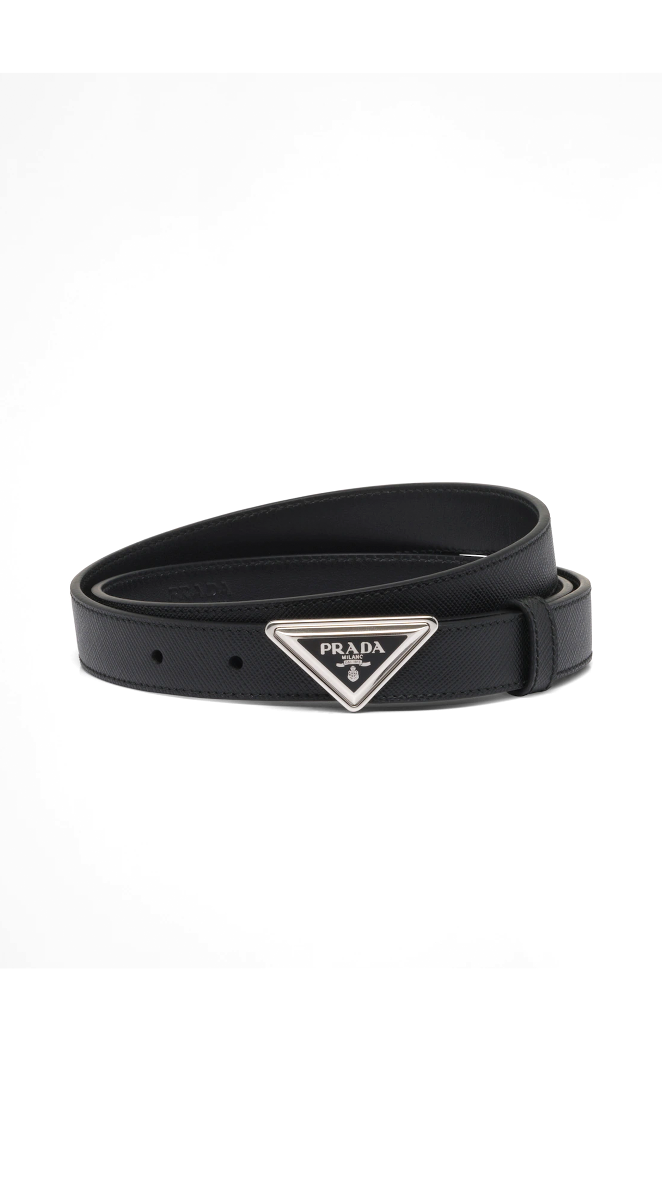 Saffiano Leather Belt - Black