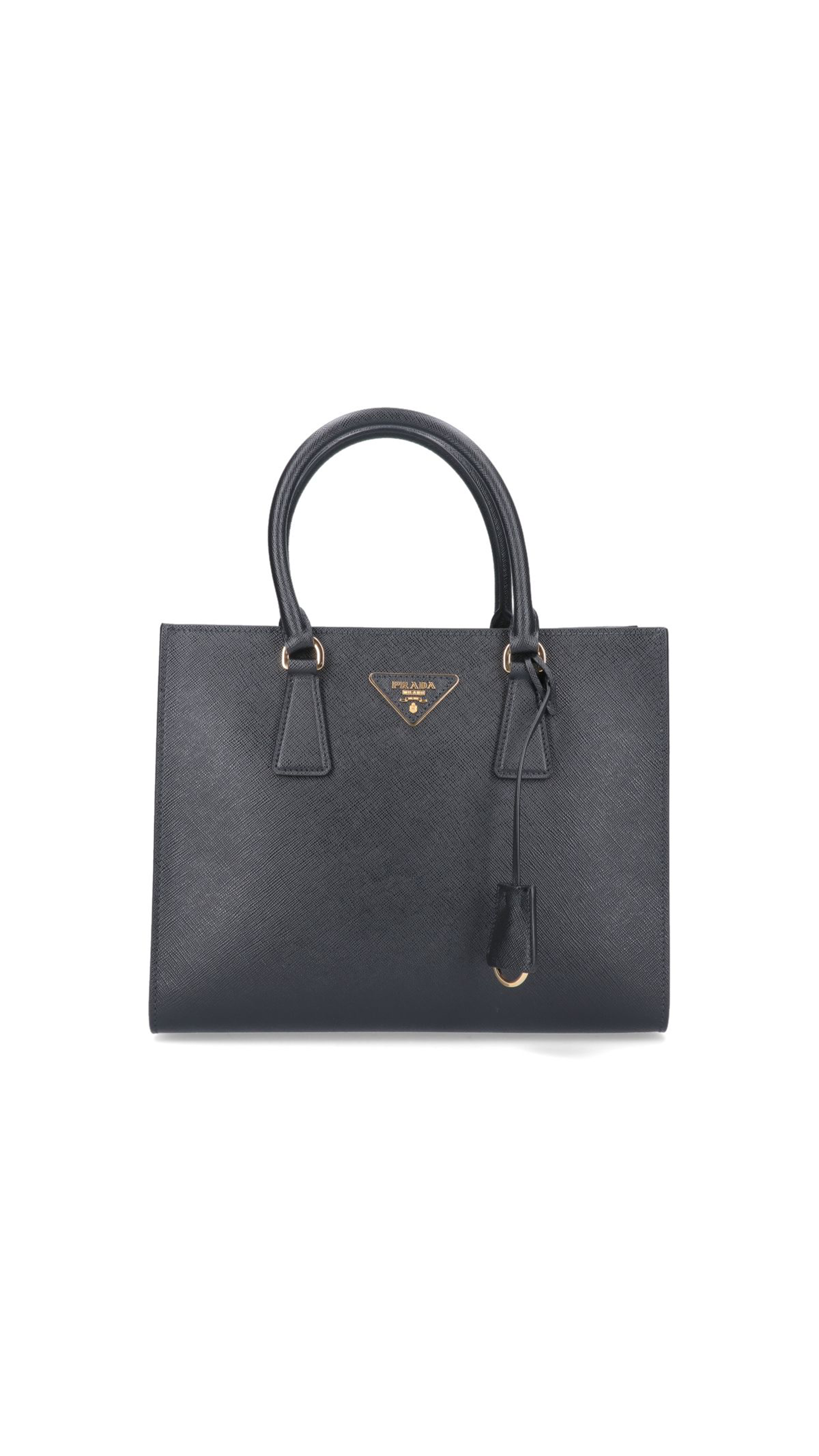 Galleria Saffiano Leather Tote Bag - Black