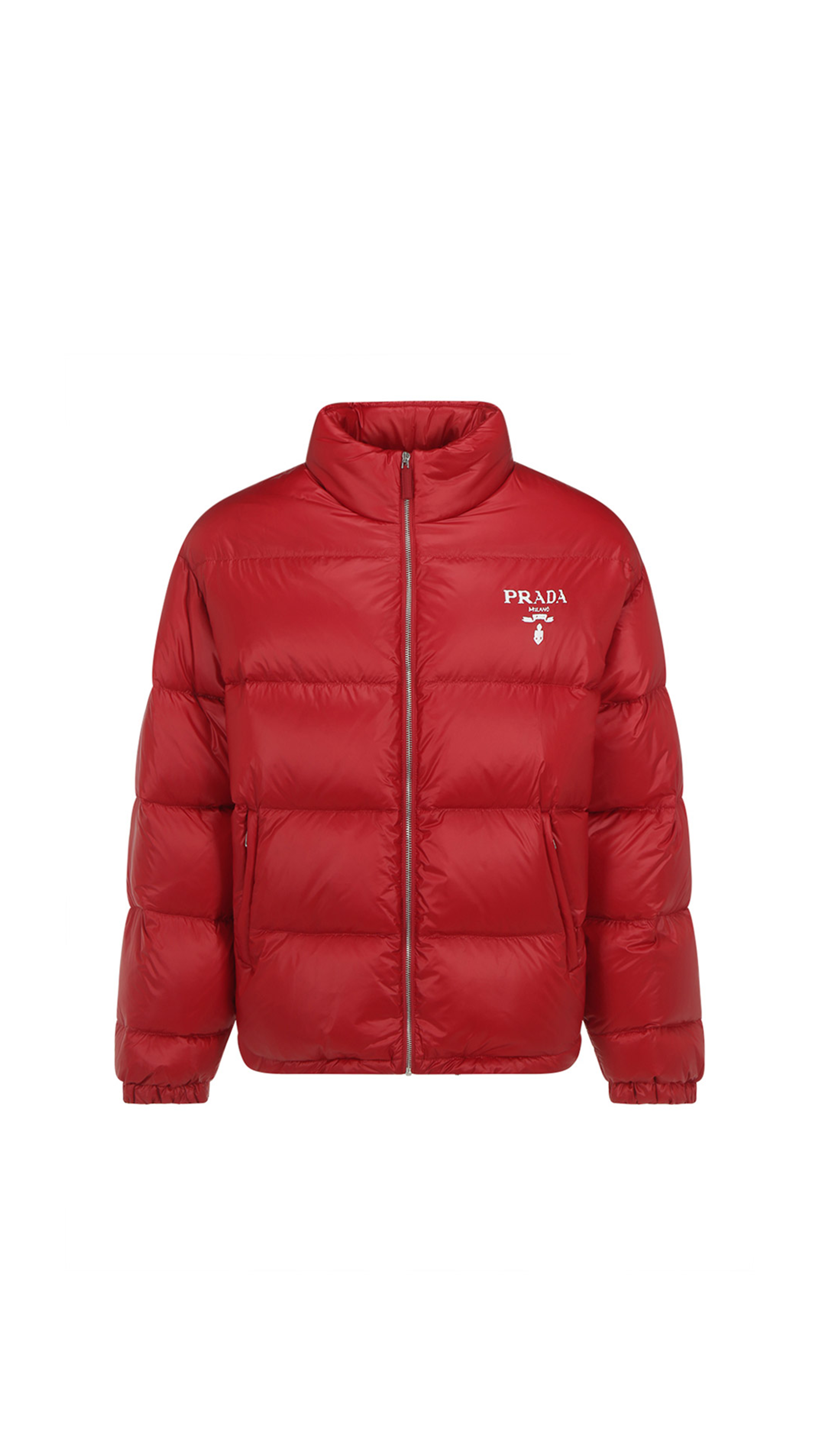 Re-Nylon Puffer Jacket - Red