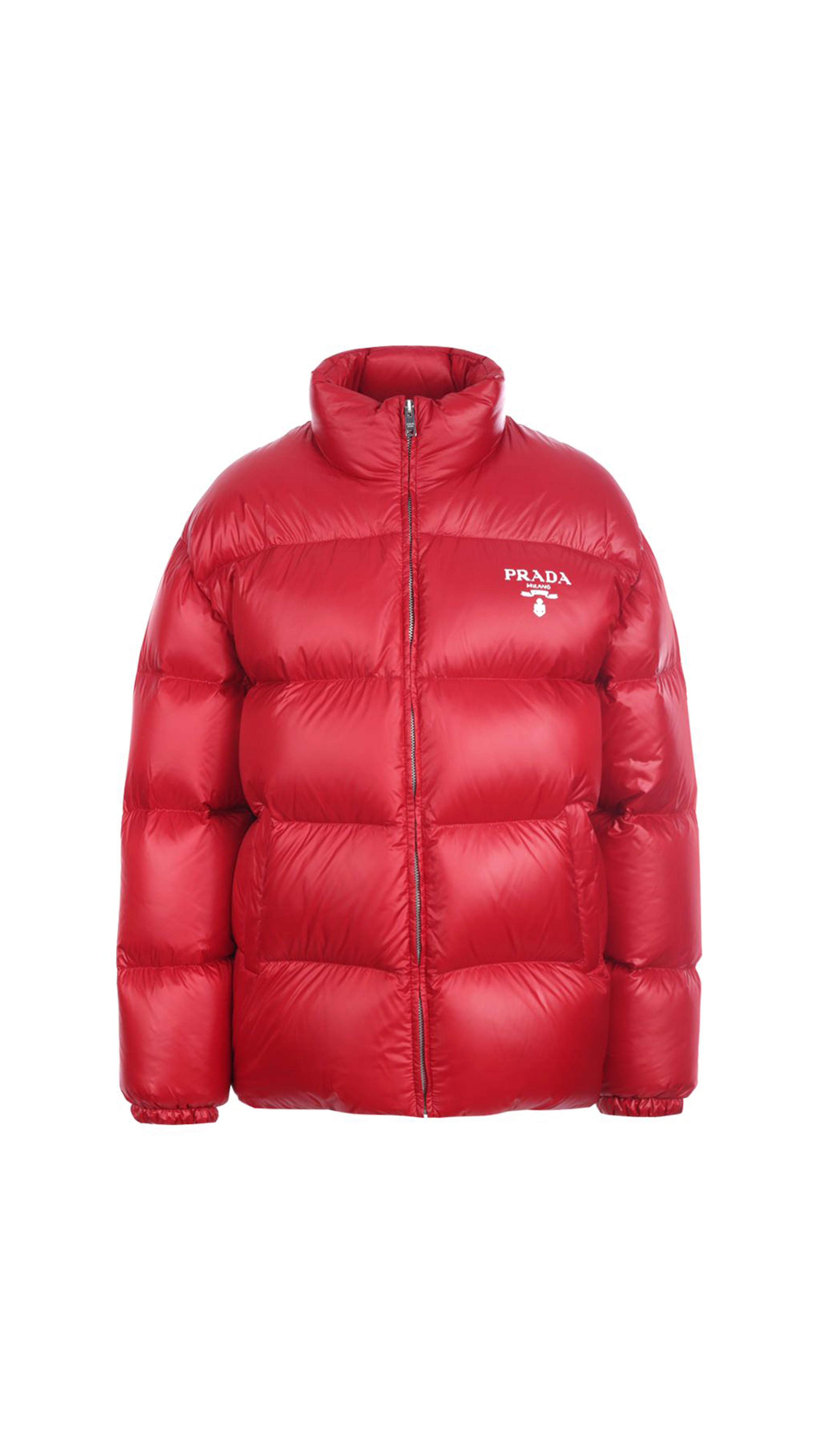 Re-Nylon Puffer Jacket - Red